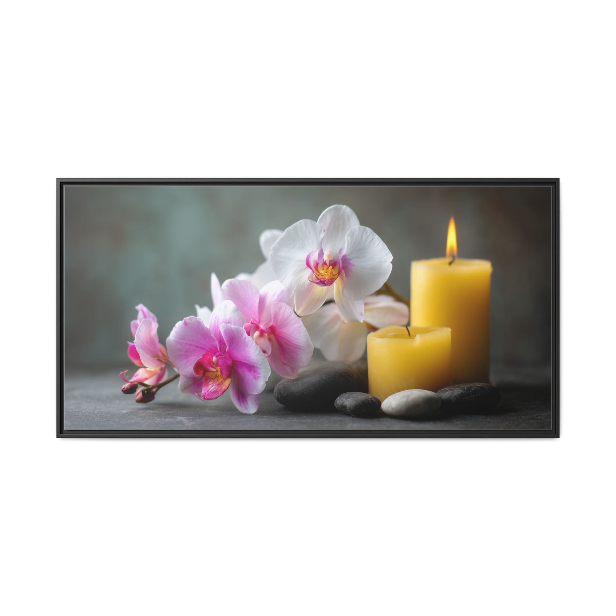 White Orchids and Yellow Candles