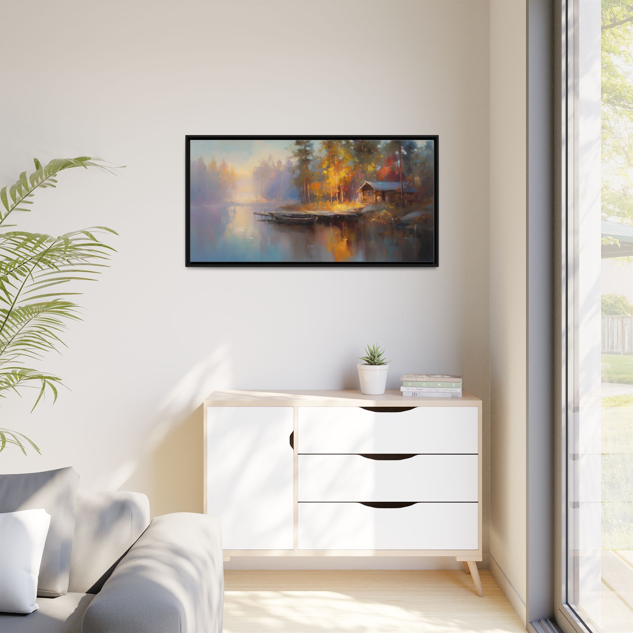 Autumn Cabin by the Lake - Image 3