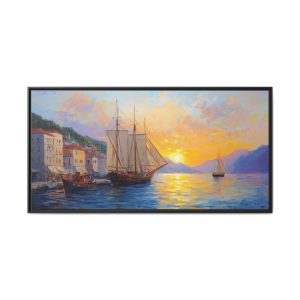 Sailing Ships at Sunset