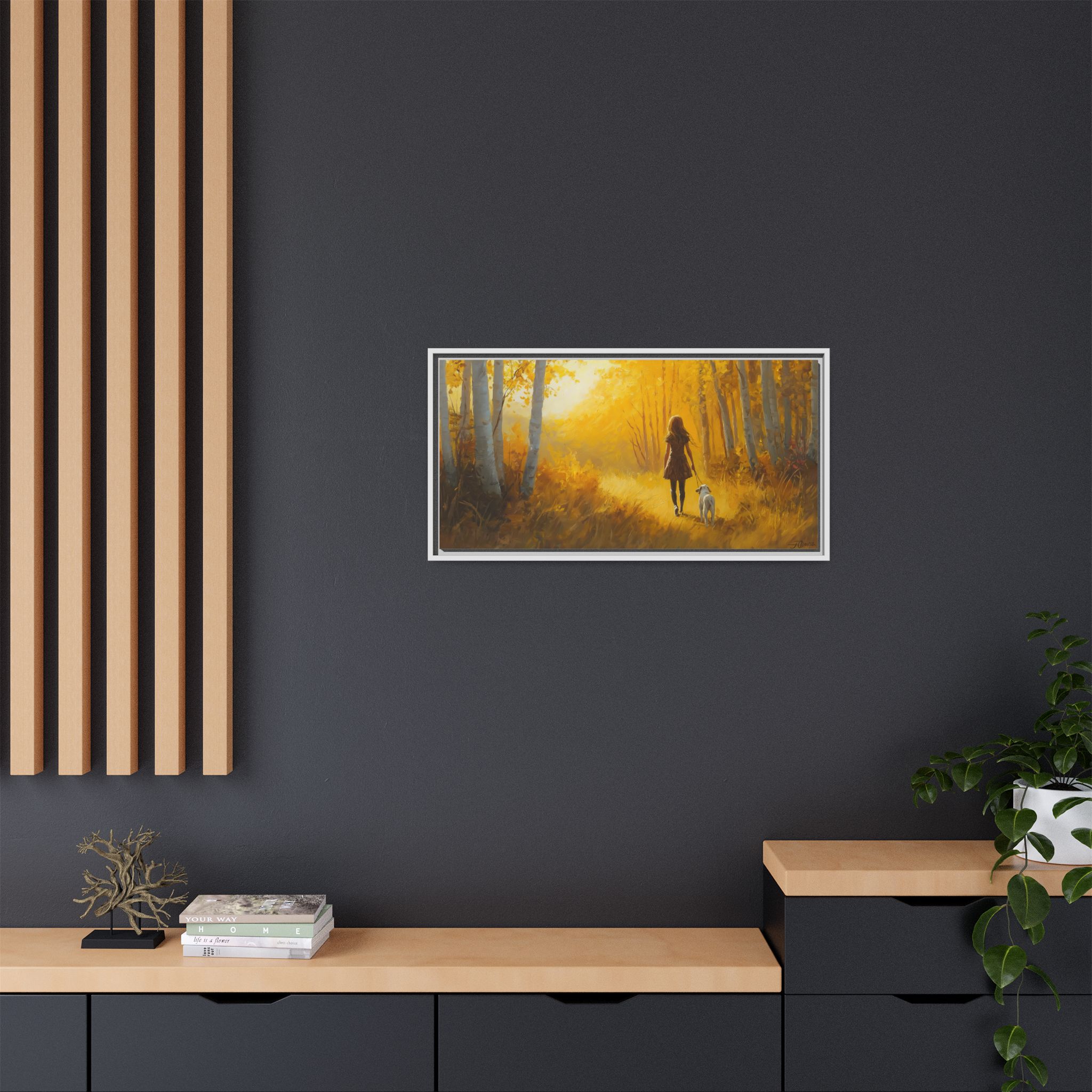 Walking a Dog in Birch Forest - Image 7