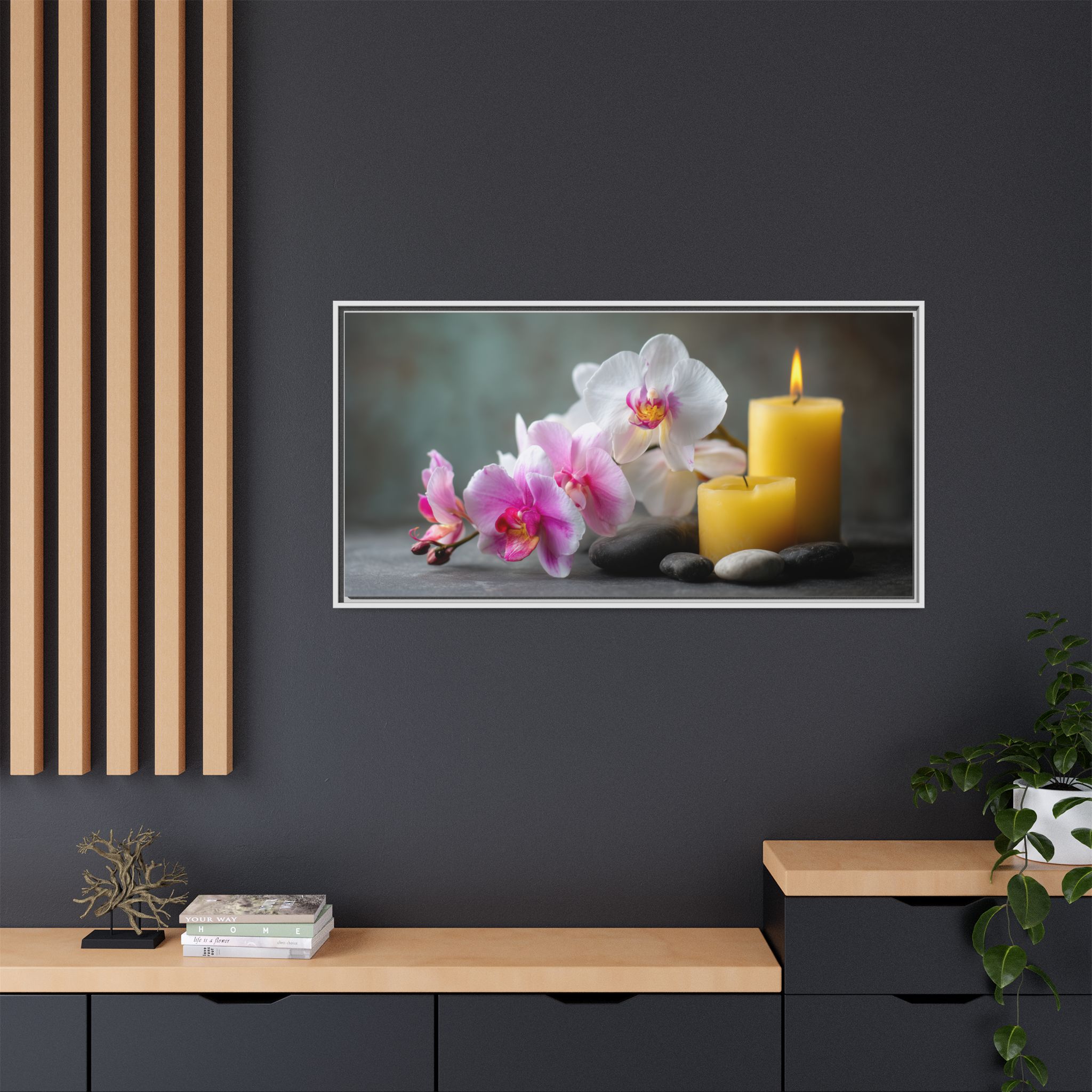 White Orchids and Yellow Candles - Image 4