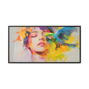 Girl with Flying Parrot