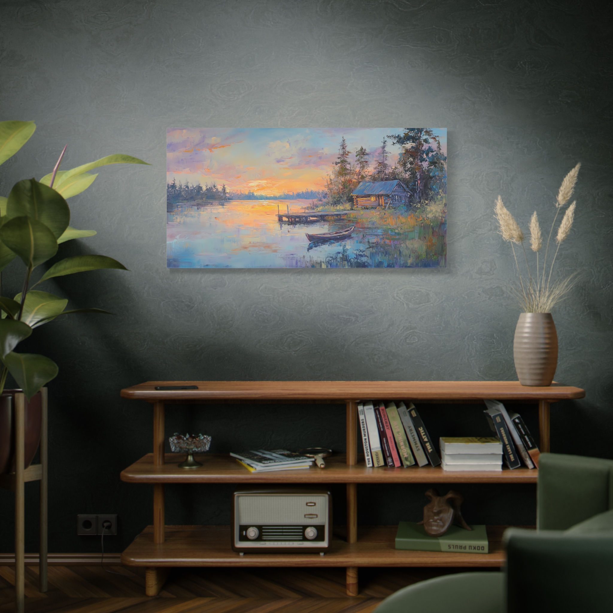 Cabin at Lake in Blue Morning - Image 5