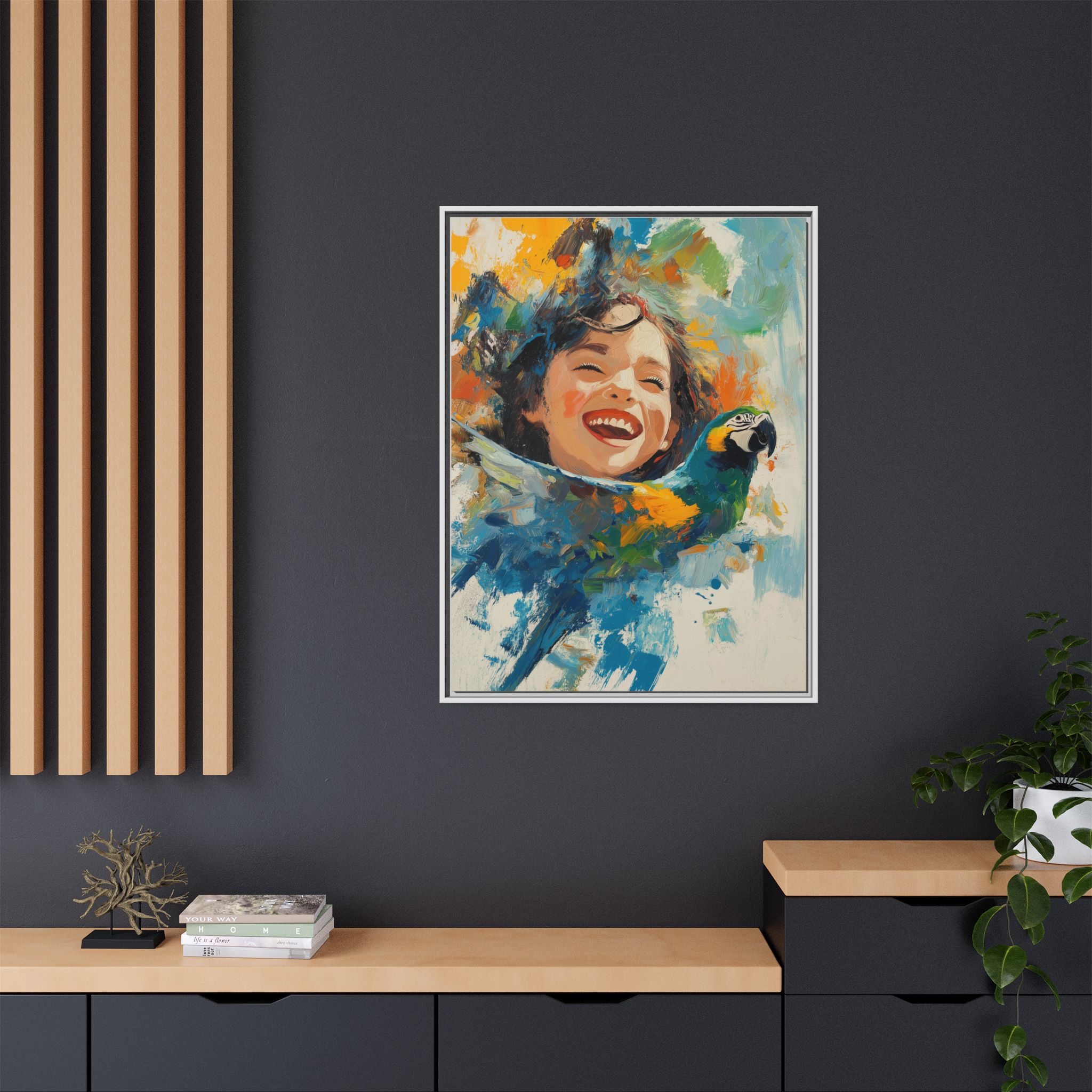 Girl and Parrot in Blue - Image 7