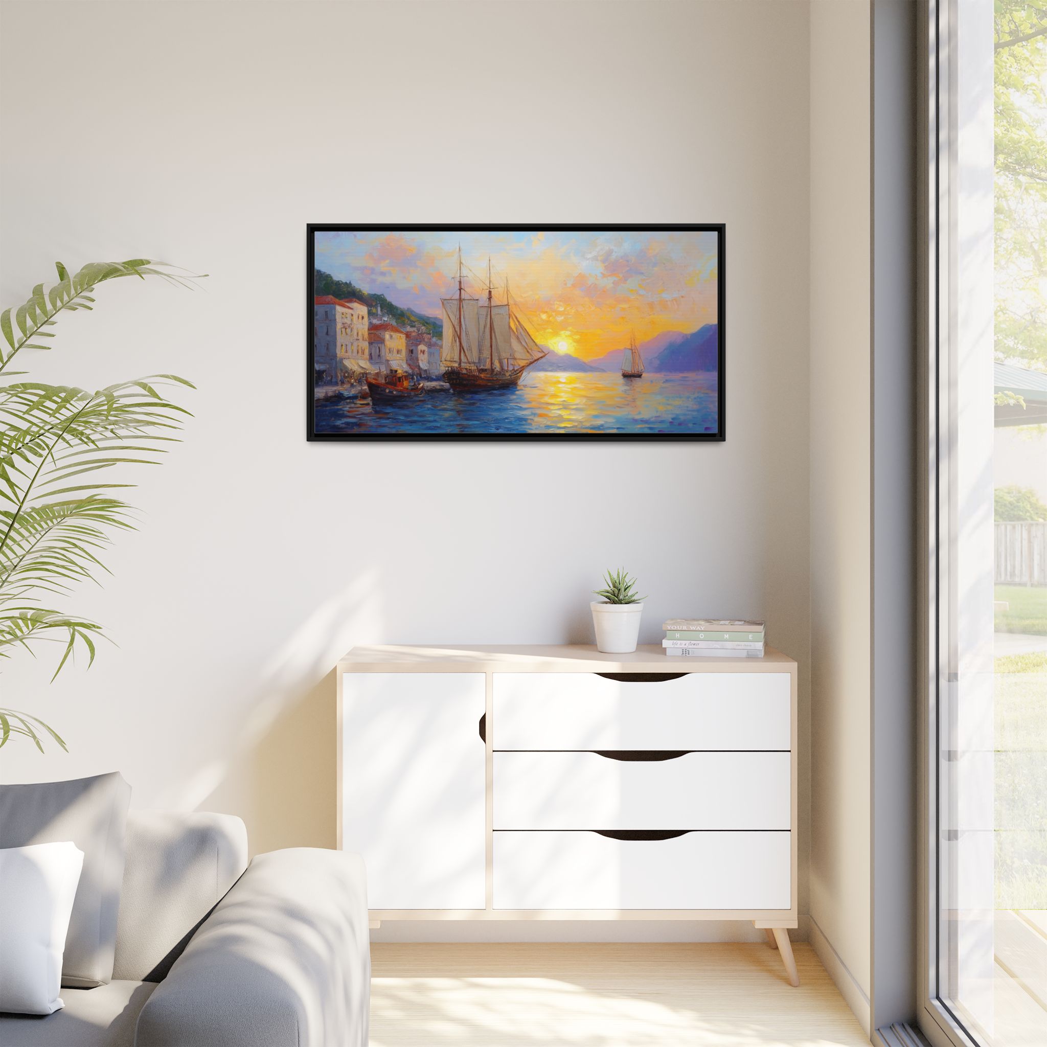 Sailing Ships at Sunset - Image 3