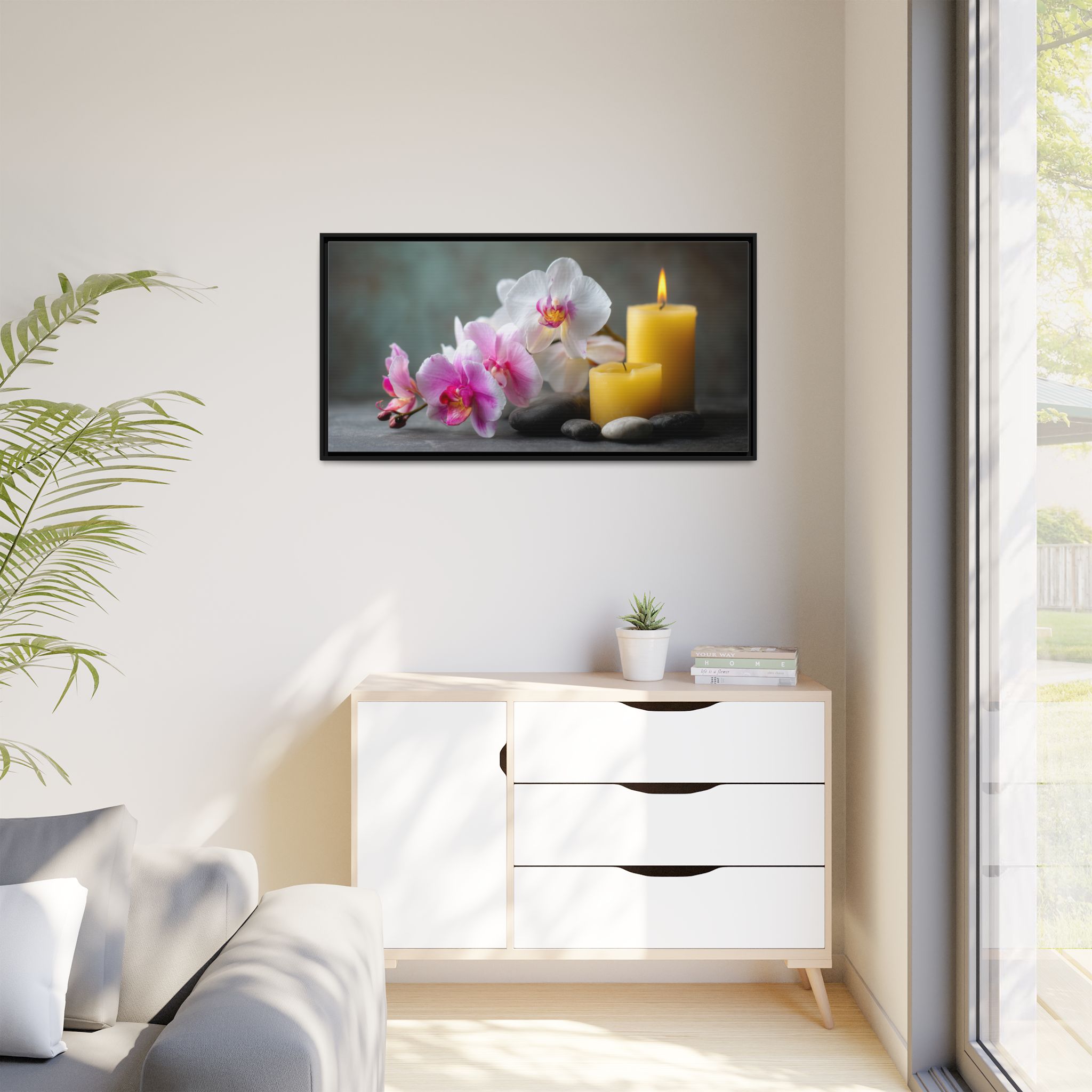 White Orchids and Yellow Candles - Image 3