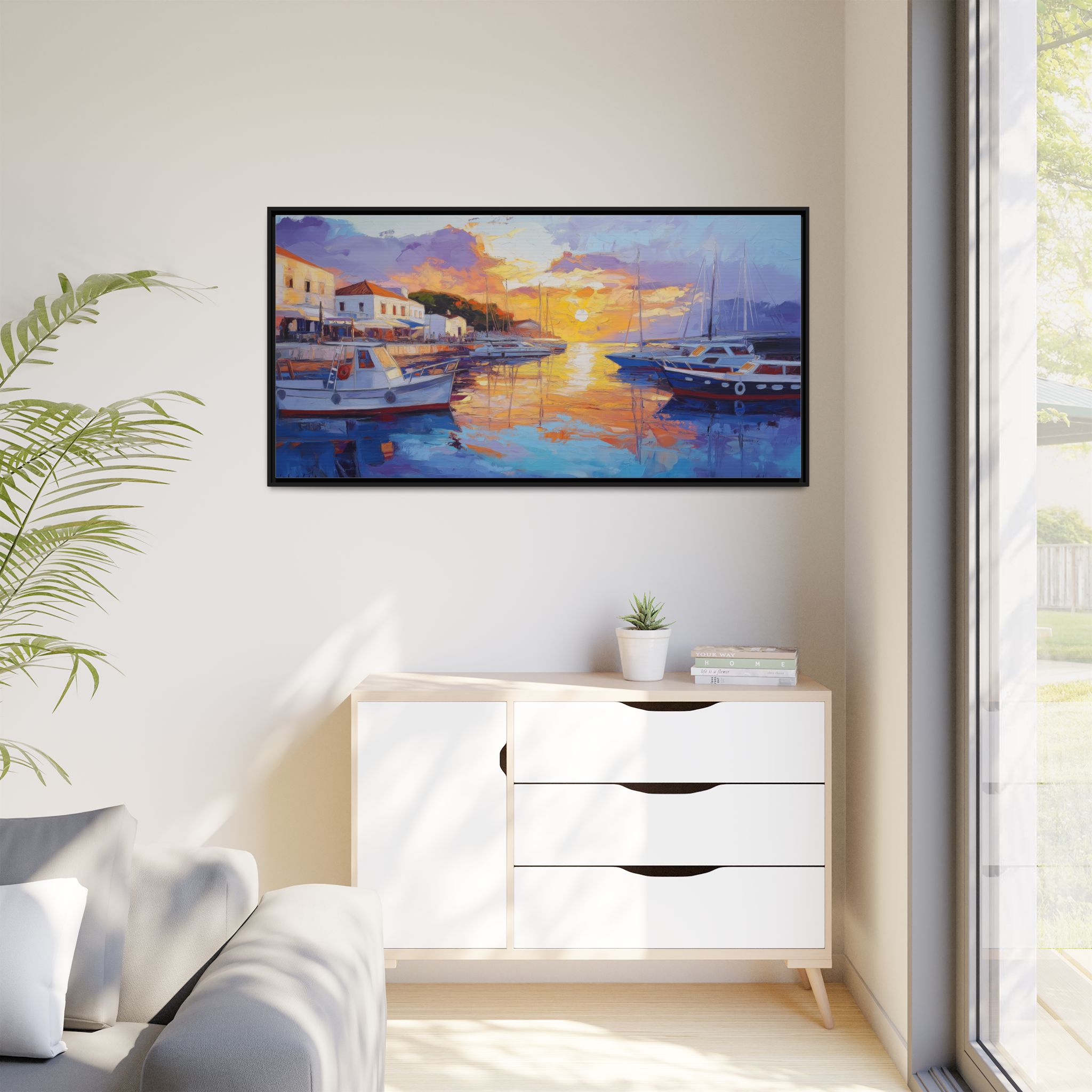 Boats at Calm Sunset - Image 2