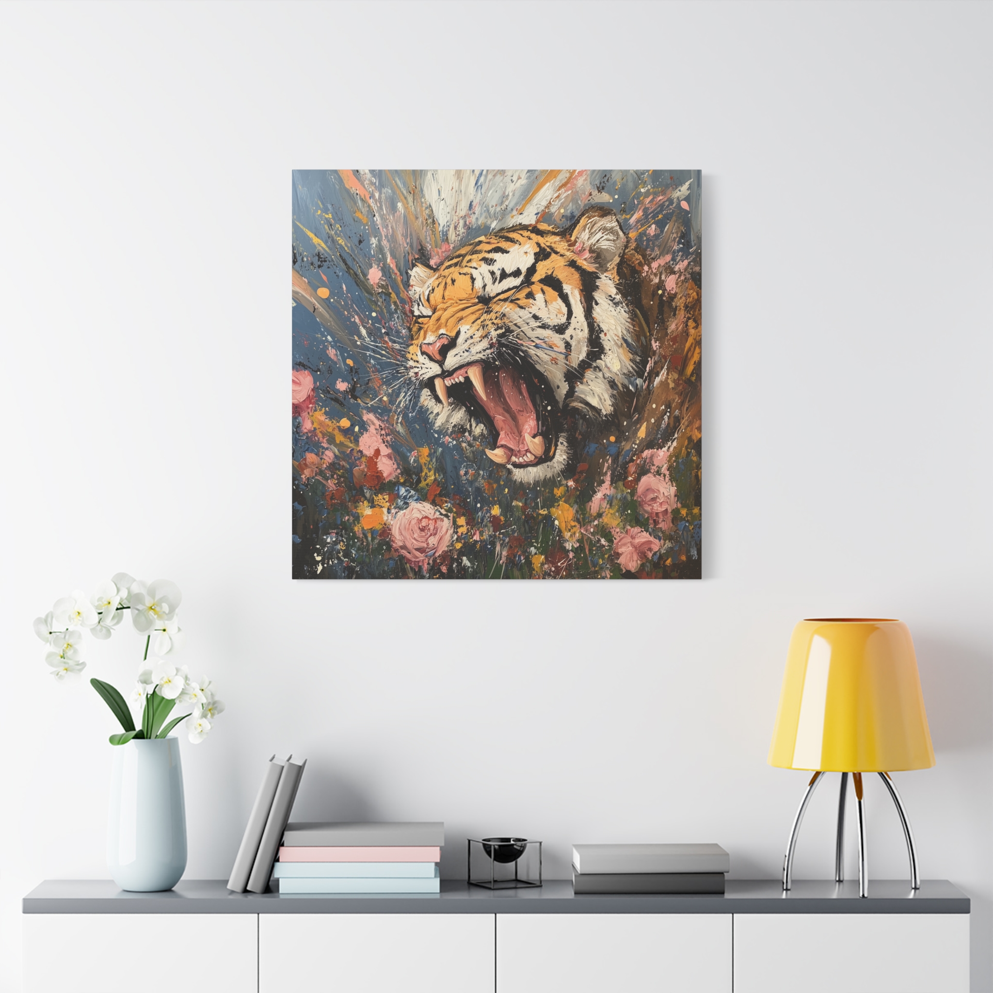 Tiger in Flowers - Image 6