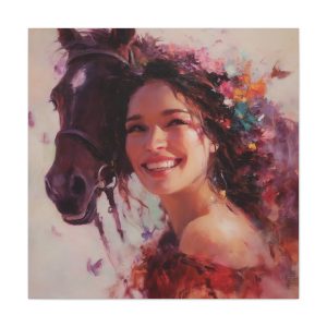 Brunette and Horse