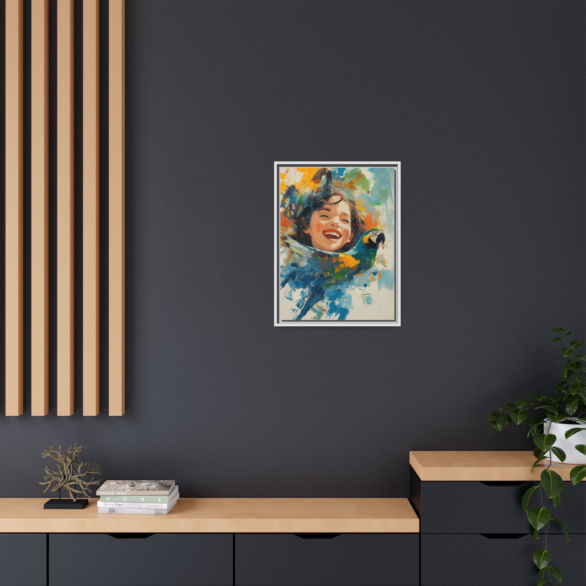 Girl and Parrot in Blue - Image 5