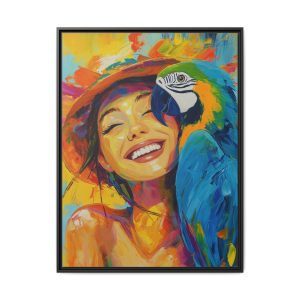 Blue Parrot and a Girl